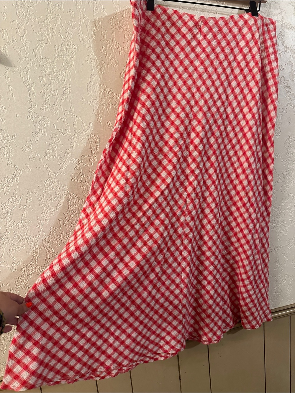 Universal Thread Red and White Gingham Maxi Skirt - Picture 2 of 4